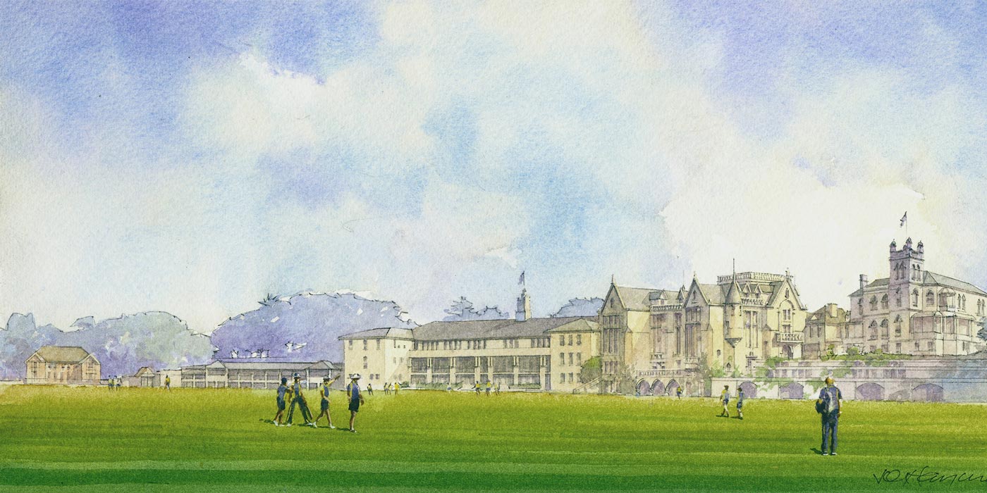 Stevenson-Library-panorama_Watercolour