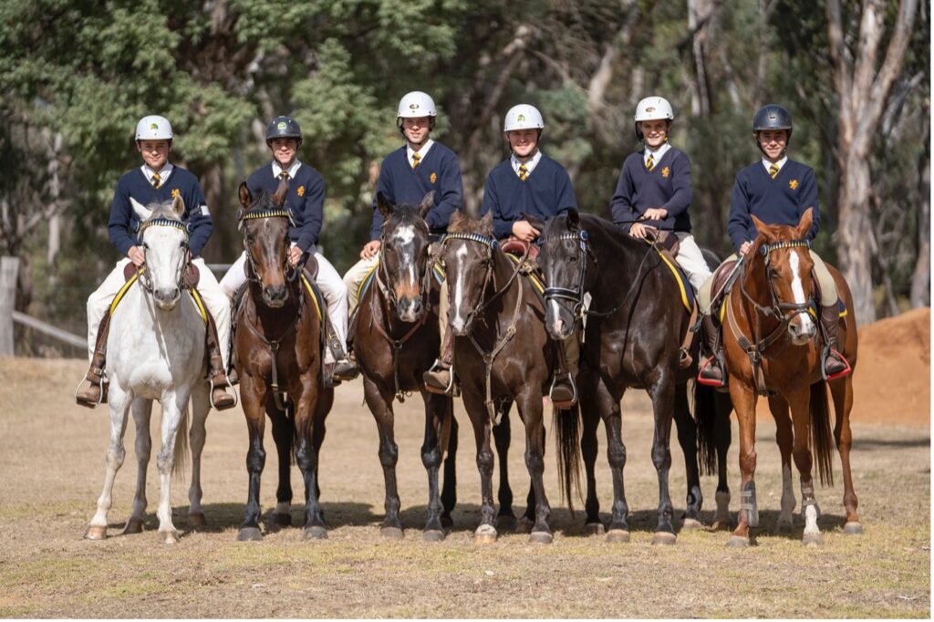 Boarding students from around Australia participate in the College Equestrian team.
